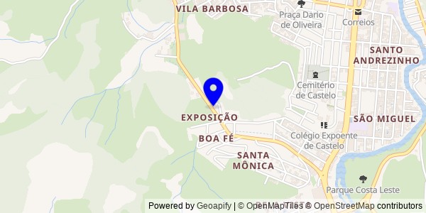 Mapa de Interior de Espírito Santo - Fisioterapeutas