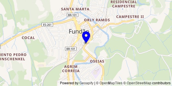 Mapa de Fundão - Fisioterapeutas