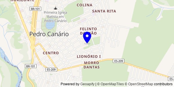 Mapa de Pedro Canário - Nutricionistas