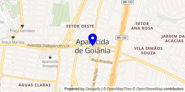 Mapa de Aparecida de Goiânia - Nutricionistas