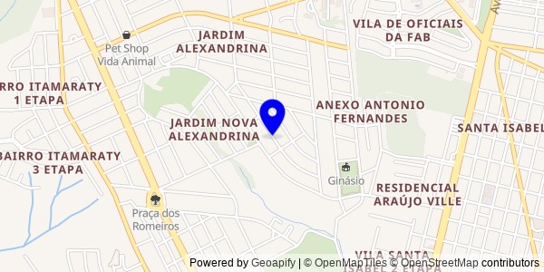 Mapa de Damolândia - Nutricionistas