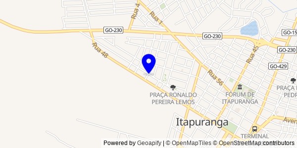 Mapa de Itapuranga - Fisioterapeutas