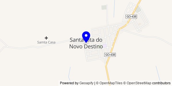 Mapa de Santa Rita do Novo Destino - Fisioterapeutas