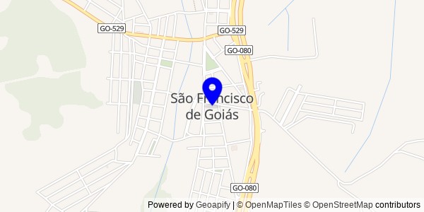 Mapa de São Francisco de Goiás - Nutricionistas