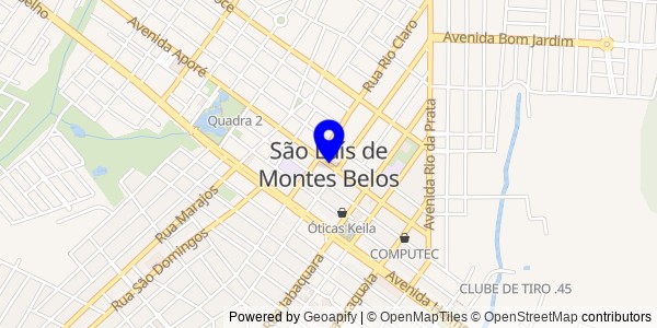 Mapa de São Luís de Montes Belos - Fisioterapeutas