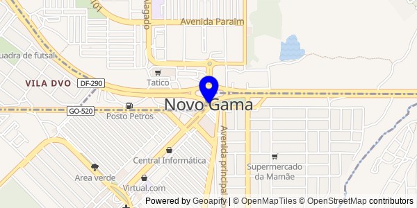 Mapa de Novo Gama - Fisioterapeutas