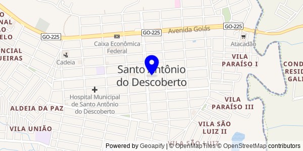 Mapa de Santo Antônio do Descoberto - Fisioterapeutas