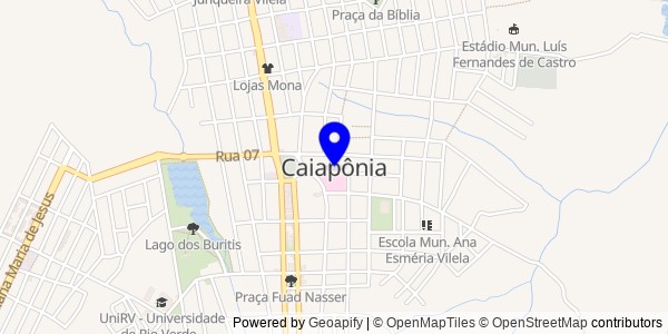Mapa de Caiapônia - Fisioterapeutas