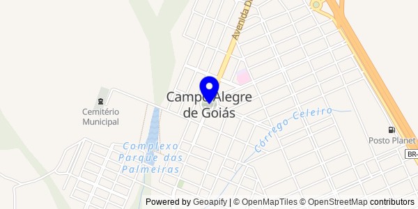 Mapa de Campo Alegre de Goiás - Nutricionistas