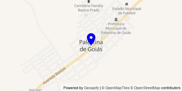 Mapa de Palestina de Goiás - Fisioterapeutas
