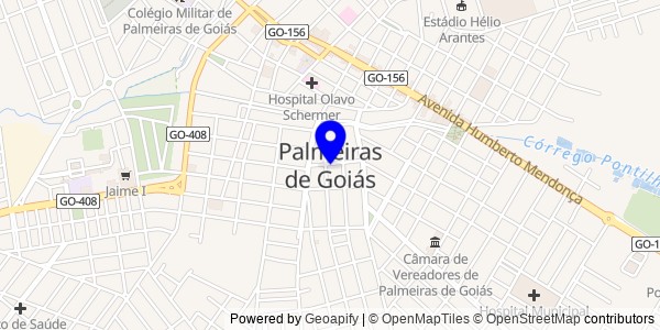 Mapa de Palmeiras de Goiás - Nutricionistas