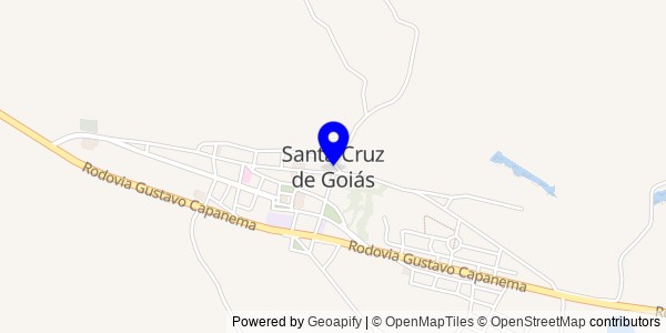 Mapa de Santa Cruz de Goiás - Fisioterapeutas