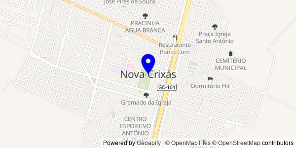 Mapa de Nova Crixás - Fisioterapeutas
