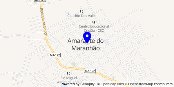 Mapa de Amarante do Maranhão - Fisioterapeutas