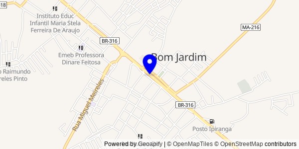 Mapa de Bom Jardim - Fisioterapeutas