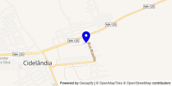 Mapa de Cidelândia - Fisioterapeutas