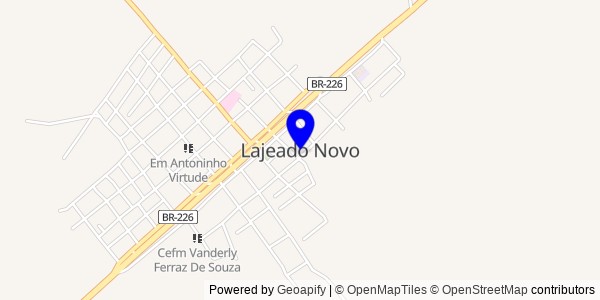 Mapa de Lajeado Novo - Nutricionistas