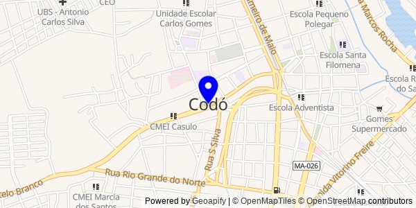 Mapa de Codó - Nutricionistas