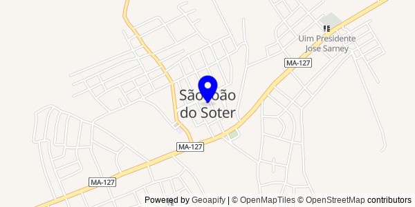 Mapa de São João do Soter - Nutricionistas