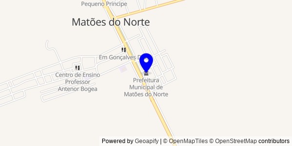 Mapa de Matões do Norte - Nutricionistas