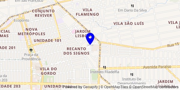 Mapa de Vargem Grande - Fisioterapeutas