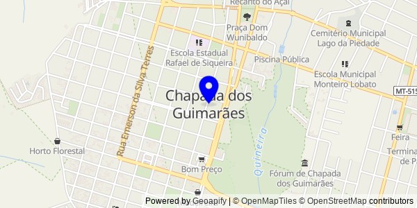 Mapa de Chapada dos Guimarães - Nutricionistas