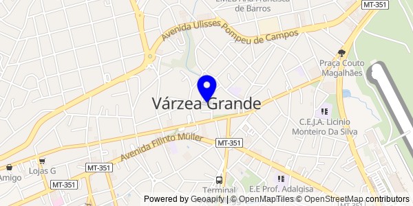 Mapa de Várzea Grande - Fisioterapeutas