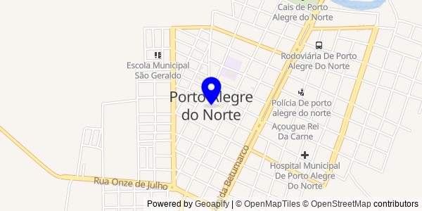 Mapa de Porto Alegre do Norte - Fisioterapeutas