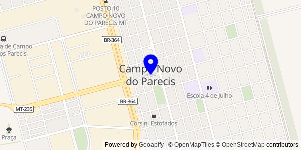 Mapa de Campo Novo do Parecis - Nutricionistas