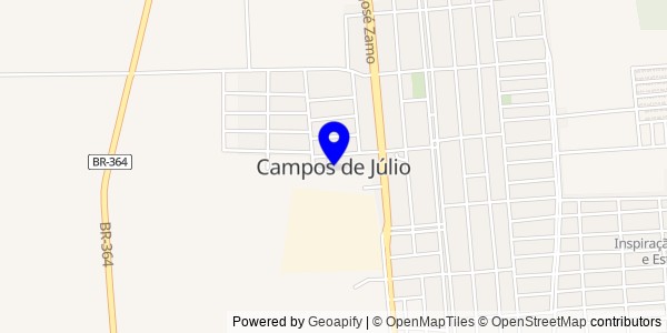 Mapa de Campos de Júlio - Fisioterapeutas