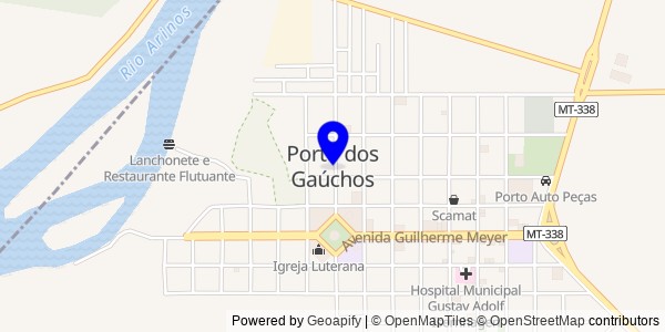 Mapa de Porto dos Gaúchos - Fisioterapeutas