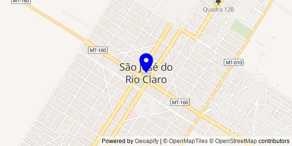 Mapa de São José do Rio Claro - Nutricionistas