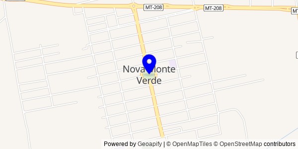 Mapa de Nova Monte Verde - Nutricionistas