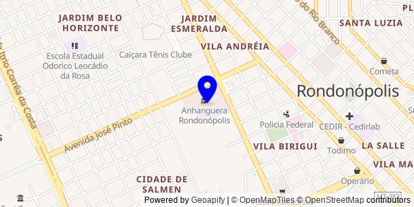 Mapa de Rondonópolis - Fisioterapeutas
