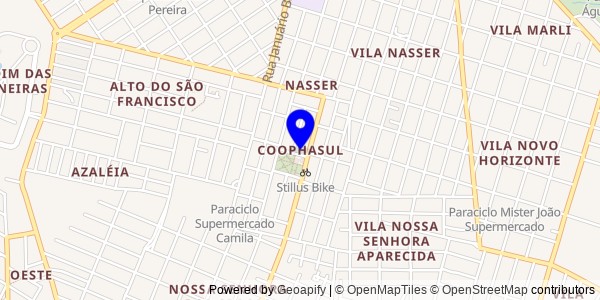 Mapa de Ribas do Rio Pardo - Fisioterapeutas