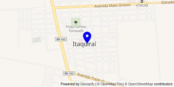 Mapa de Itaquiraí - Nutricionistas