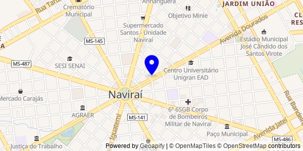 Mapa de Naviraí - Nutricionistas