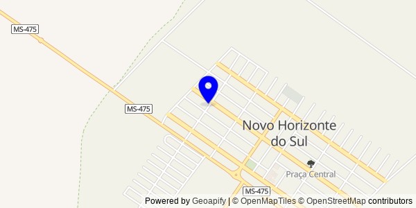 Mapa de Novo Horizonte do Sul - Fisioterapeutas