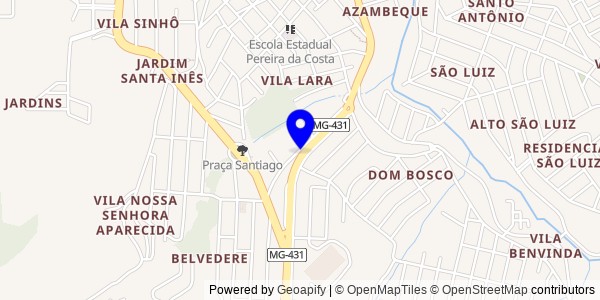 Mapa de Araxá - Fisioterapeutas