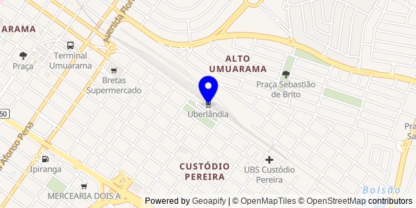 Mapa de Uberlândia - Fisioterapeutas