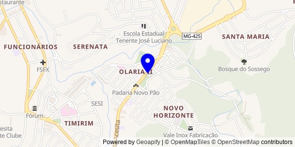 Mapa de Olaria - Fisioterapeutas
