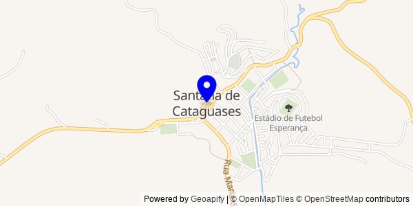 Mapa de Santana de Cataguases - Fisioterapeutas