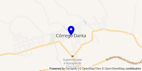 Mapa de Córrego Danta - Fisioterapeutas