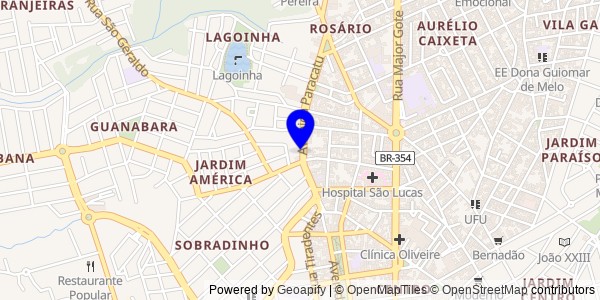 Mapa de Carlos Chagas - Fisioterapeutas