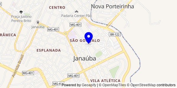 Mapa de Janaúba - Fisioterapeutas