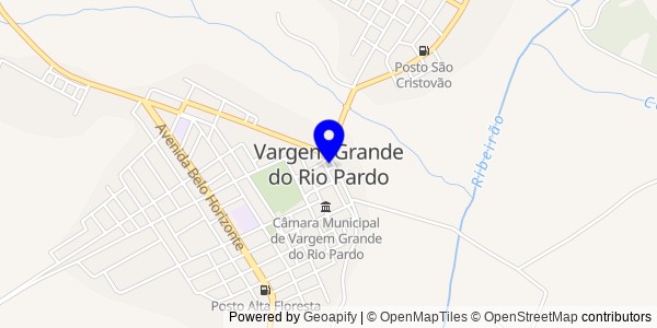Mapa de Vargem Grande do Rio Pardo - Fisioterapeutas