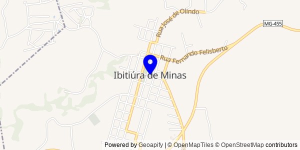 Mapa de Ibitiúra de Minas - Nutricionistas