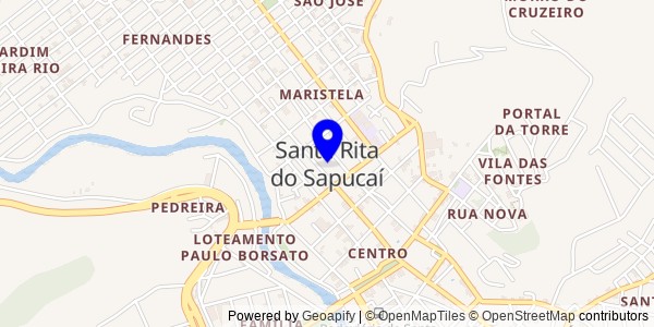 Mapa de Santa Rita do Sapucaí - Fisioterapeutas
