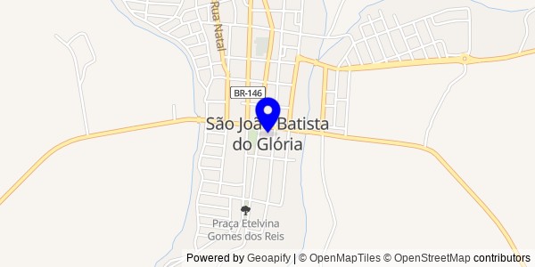 Mapa de São João Batista do Glória - Fisioterapeutas