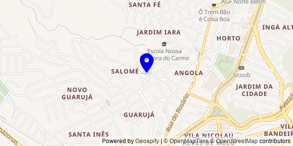 Mapa de Capela Nova - Nutricionistas